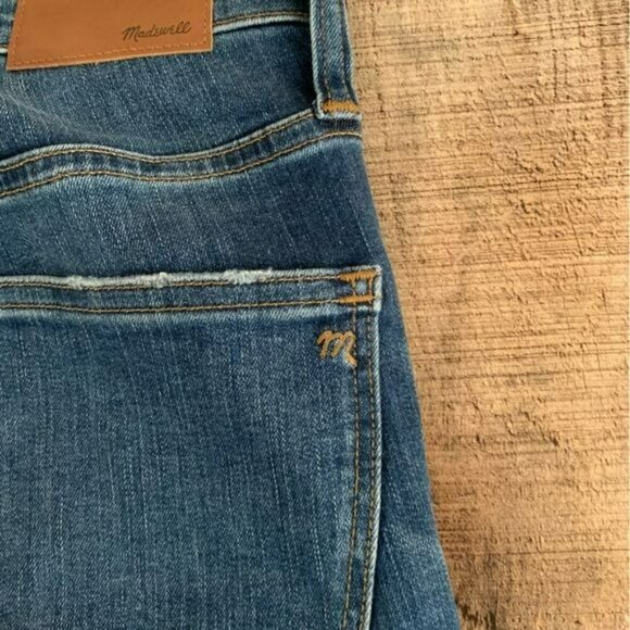 madewell womens size 23 button fly cropped raw hem mom denim skinny jeans - Picture 10 of 12